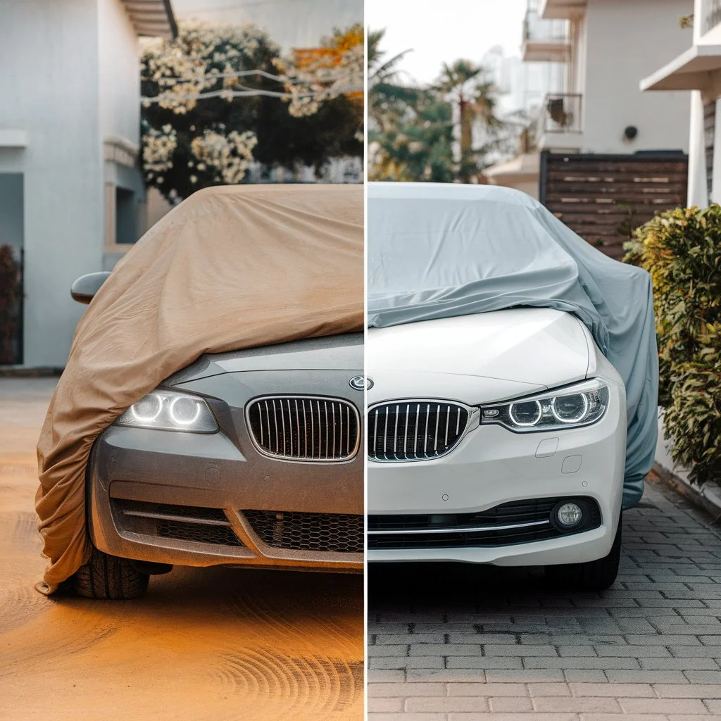 Breathable vs non breathable car covers showing how poor airflow leads to paint dullness and long term surface damage